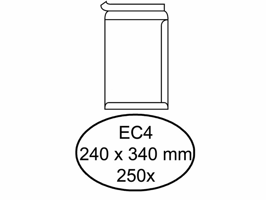 Envelop akte IEZZY 250x350mm zelfklevend 90gr bruin 250stuks