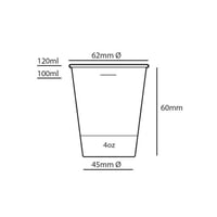 FSC kraft/PLA beker, 4oz, 120ml inhoud, 80mm Ø