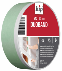 Kip 210 Duoband - groen/wit, breedte 25 mm x lengte 25 m artikel afbeelding