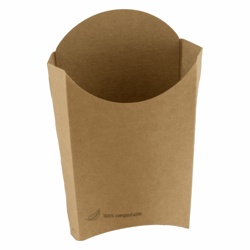 FSC® Kraft/PLA frites scoop cup 87x133x170mm artikel afbeelding
