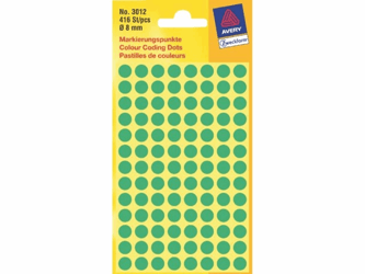 ETIKET AVERY ZWECK 3012 8MM GROEN 416ST artikel afbeelding
