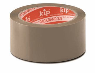 KIP 339 PVC-tape, 50mm x 66m, 35 micron, bruin artikel afbeelding