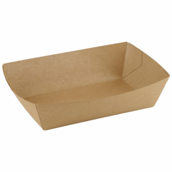 FSC® kraft/PLA coated snackbakje 167x100x53mm A50 artikel afbeelding