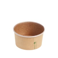 Kraft/PLA foodcontainer 8oz/240ml/96mm Ø x 51mm