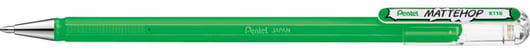 Gelschrijver Pentel Mattehop K110 groen 0.5mm