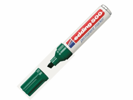 Edding Permanent marker 500 2 - 7 mm, groen (doos 10 stuks) artikel afbeelding
