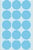 Etiket HERMA 2273 rond 32mm blauw 480 stuks