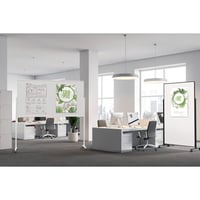 Designwhiteboard VARIO, mobiel bordhoogte 1800x1000 mm, plaatstaal wit