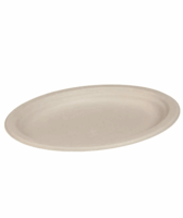 Suikerriet bord ovaal 26x19cm bruin