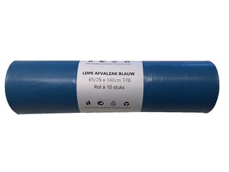 Staples Choice Afvalzak 65/25 x 140cm ldpe T70 (1 rol x 10 stuks)