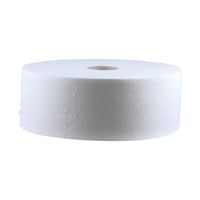 Toiletpapier grote rollen tissue gerecycled, 2-laags, wit, ongeperforeerd VE à 6 rollen