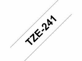 Labeltape Brother P-touch TZe-241 standaard 18mm zwart op wit