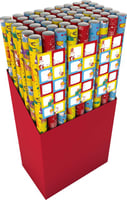 Inpakpapier sint 200x70cm set à 3 rollen + stickervel assorti