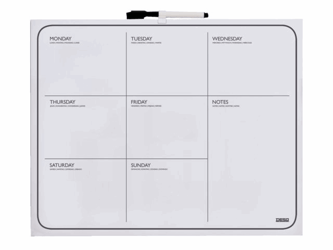 PLANBORD WEEK DESQ 40X50CM RANDLOOS + MARKER MAGNETISCH artikel afbeelding
