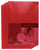 Insteekmap L-model Quantore A4 PP 0.12mm rood 25 stuks