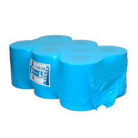 Midi poetspapier Euro recycled blauw 1 laags,300 meter x 20 cm.