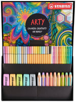 Schrijfwaren STABILO Colorful Arty creative pastel mix in luxe box
