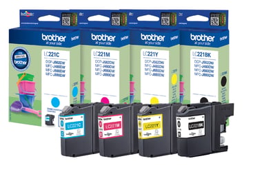 Brother LC-221 Inktcartridge, Geel