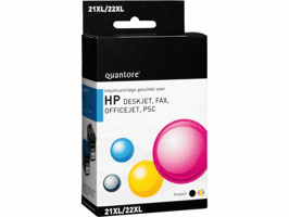 Inktcartridge Quantore alternatief tbv HP C9351CE C9352CE 21XL 22XL zwart