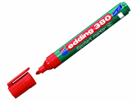 Edding Flipover marker 380 1,5 - 3 mm, rood (pak 10 stuks) artikel afbeelding