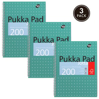 Collegeblok Pukka Jotta A4 lijn 4-gaats 200 pagina's 80gr groen