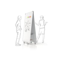 Design Thinking-whiteboardkit plaatstaal gelakt, wit h x b x d = 2040x900x500 mm