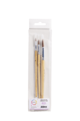 Penseel Qrea synthetisch haar set à 3 breedtes
