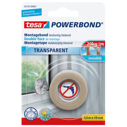 Powerbond Tesa 55743 montagetape transp 19mmx1,5m artikel afbeelding
