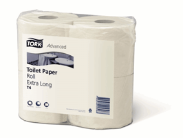 Tork Traditioneel Toiletpapier 2-laags Wit 496 Vel T4 Advanced nr.120261 (verp/6x4 rollen)