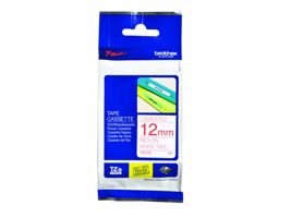Brother TZe232 Labeltape, 12 mm x 8 m, Rood op Wit