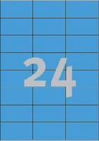 Etiket Avery Zweckform 3449 70x37mm blauw 2400stuks