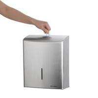 Roestvast stalen papieren-handdoekdispenser ca. 600 vouwhanddoeken