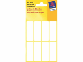 Etiket Avery Zweckform 3079 50x19mm wit 48stuks