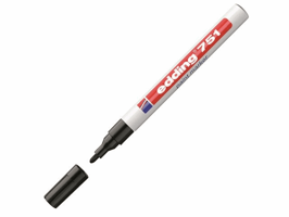 Edding 751 paint marker Zwart (pak 10 stuks)
