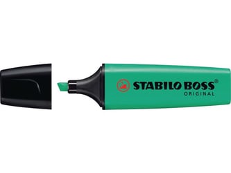 STABILO Boss Original Markeerstift, Beitelvormige Punt, 2 - 5 mm, Turquoise (pak 10 stuks) artikel afbeelding