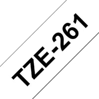 Labeltape Brother P-touch TZe-261 standaard 36mm zwart op wit
