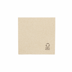 Servet gerecycled/ongebleekt 20x20cm ¼ vouw double point artikel afbeelding