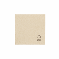 Servet gerecycled/ongebleekt 20x20cm ¼ vouw double point
