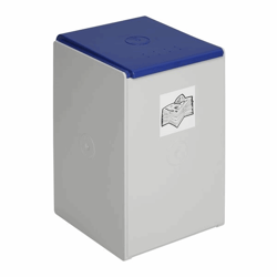 Kringloopmateriaal scheidings- en verzamelbak voor inhoud van 60 l, als afzonderlijke bak blauw, als RAL 5002