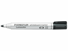 Viltstift Staedtler Lumocolor 351 whiteboard rond zwart 2mm