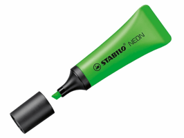 STABILO Tekstmarker NEON 2 - 5 mm, groen (pak 10 stuks) artikel afbeelding