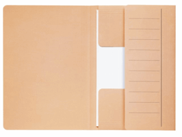 Dossiermap Djois Secolor Mammoet folio 3 kleppen 250gr recycled 360 x 250 mm chamois