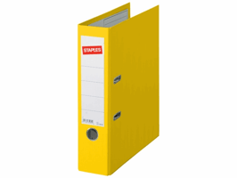 Staples Kunststof ordner Rugbreedte 80 mm, geel