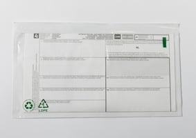 Zelfklevende Paklijst Enveloppen LDPE 60% Recycled, DL, 225x122, Transparant