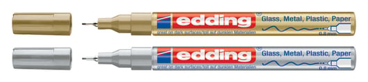 Viltstift Edding 780 lakmarker rond 0.8mm zilver