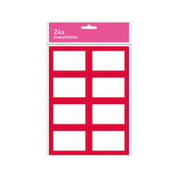 Etiket 75x50mm rand rood/pk24