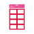 Etiket 75x50mm rand rood/pk24