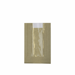 Kraft/PLA vensterzak 10x14,5x(2x3)cm artikel afbeelding
