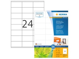 HERMA Etiketten Gerecycled Papier 70 x 36 mm Wit (1 pak x 1920 stuks)