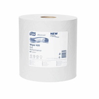 Rol poetspapier heterogene kwaliteit 2-laags, wit, velafmeting 235x340 mm, VE = 4 stuks